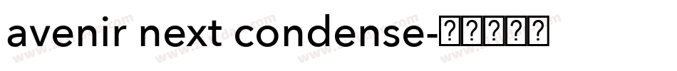 avenir next condense字体转换